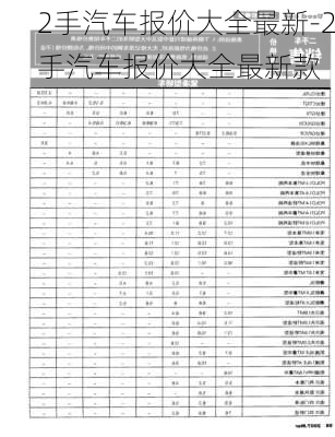 2手汽车报价大全最新-2手汽车报价大全最新款