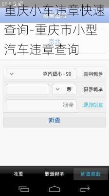 重庆小车违章快速查询-重庆市小型汽车违章查询
