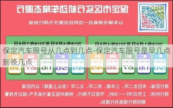 保定汽车限号从几点到几点-保定汽车限号是早几点到晚几点