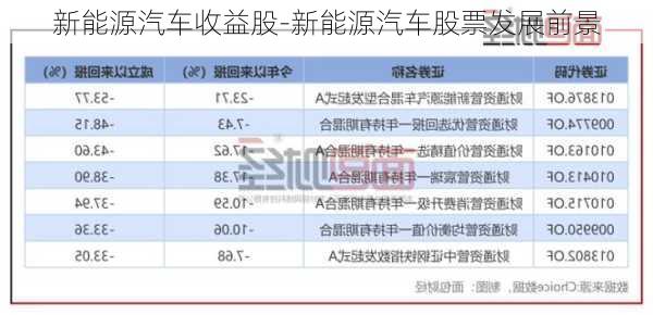 新能源汽车收益股-新能源汽车股票发展前景