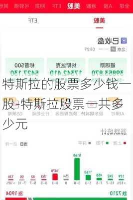 特斯拉的股票多少钱一股-特斯拉股票一共多少元