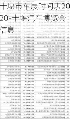 十堰市车展时间表2020-十堰汽车博览会信息