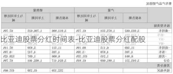 比亚迪股票分红时间表-比亚迪股票分红配股