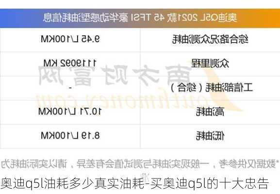 奥迪q5l油耗多少真实油耗-买奥迪q5l的十大忠告