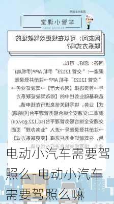 电动小汽车需要驾照么-电动小汽车需要驾照么嘛