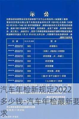 汽车年检新规定2022多少钱-汽车年检最新要求