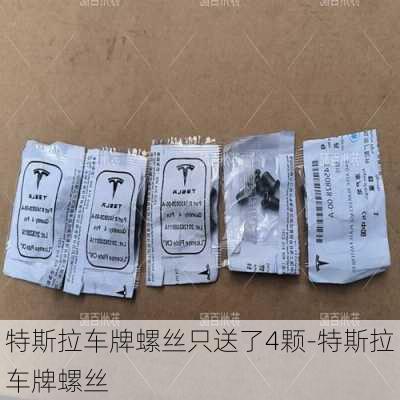 特斯拉车牌螺丝只送了4颗-特斯拉车牌螺丝