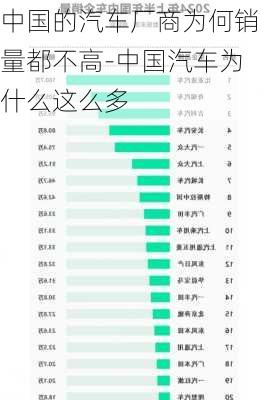 中国的汽车厂商为何销量都不高-中国汽车为什么这么多