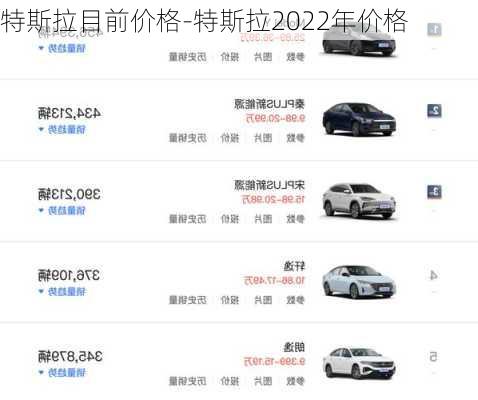 特斯拉目前价格-特斯拉2022年价格