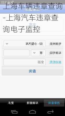 上海车辆违章查询-上海汽车违章查询电子监控