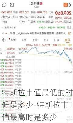 特斯拉市值最低的时候是多少-特斯拉市值最高时是多少