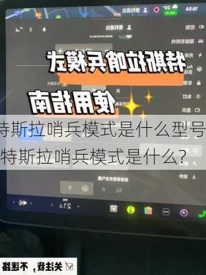 特斯拉哨兵模式是什么型号-特斯拉哨兵模式是什么?