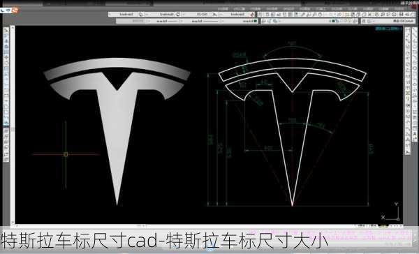 特斯拉车标尺寸cad-特斯拉车标尺寸大小