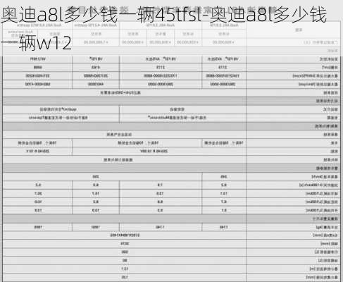 奥迪a8l多少钱一辆45tfsl-奥迪a8l多少钱一辆w12