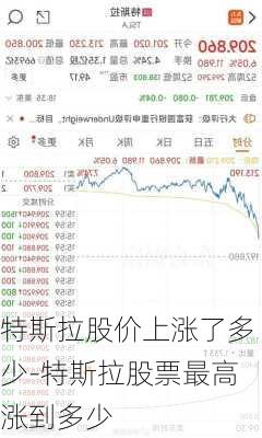 特斯拉股价上涨了多少-特斯拉股票最高涨到多少