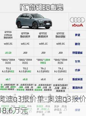 奥迪q3报价单-奥迪q3报价18.6万元