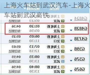 上海火车站到武汉汽车-上海火车站到武汉高铁