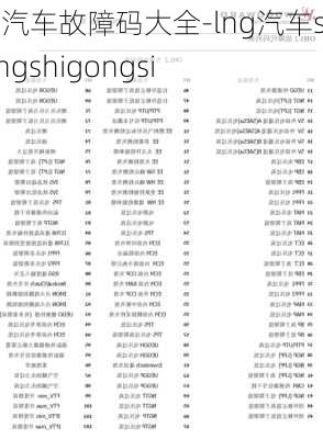 lng汽车故障码大全-lng汽车shangshigongsi