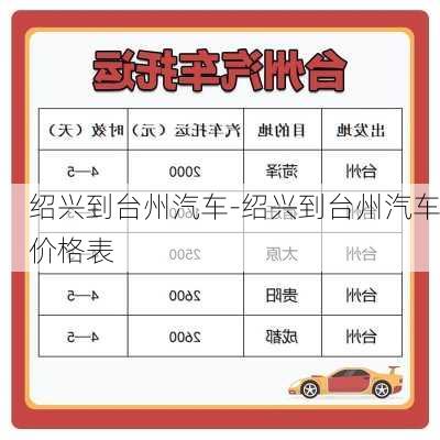 绍兴到台州汽车-绍兴到台州汽车价格表