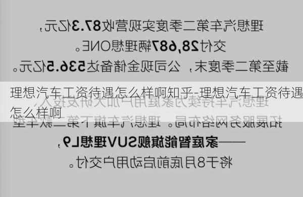 理想汽车工资待遇怎么样啊知乎-理想汽车工资待遇怎么样啊