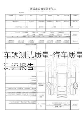 车辆测试质量-汽车质量测评报告