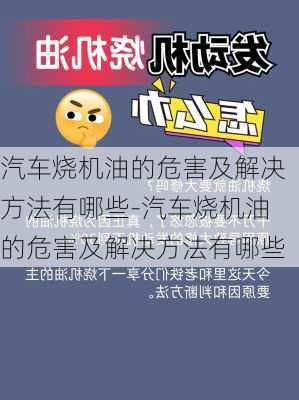 汽车烧机油的危害及解决方法有哪些-汽车烧机油的危害及解决方法有哪些