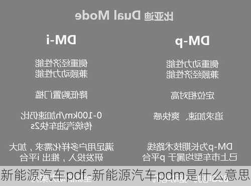 新能源汽车pdf-新能源汽车pdm是什么意思