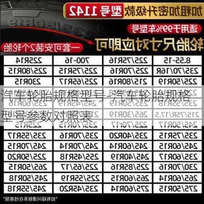 汽车轮胎规格型号-汽车轮胎规格型号参数对照表