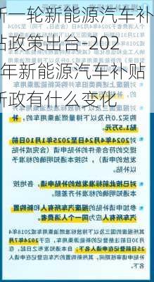 新一轮新能源汽车补贴政策出台-2021年新能源汽车补贴新政有什么变化