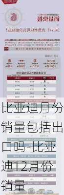 比亚迪月份销量包括出口吗-比亚迪12月份销量