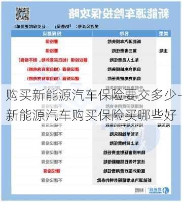 购买新能源汽车保险要交多少-新能源汽车购买保险买哪些好