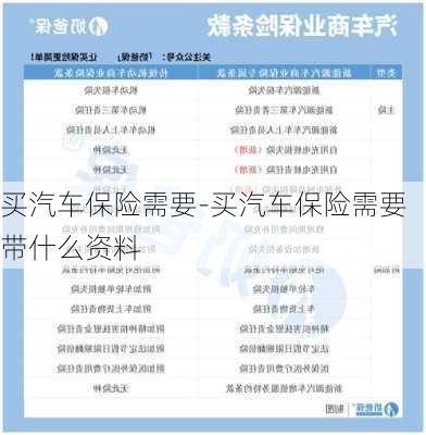 买汽车保险需要-买汽车保险需要带什么资料