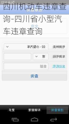 四川机动车违章查询-四川省小型汽车违章查询