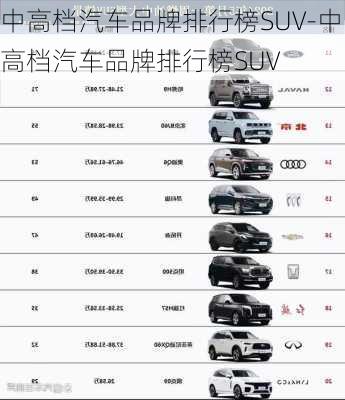 中高档汽车品牌排行榜SUV-中高档汽车品牌排行榜SUV