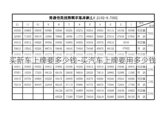 买新车上牌要多少钱-买汽车上牌要用多少钱