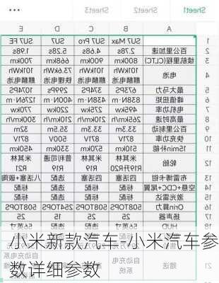 小米新款汽车-小米汽车参数详细参数