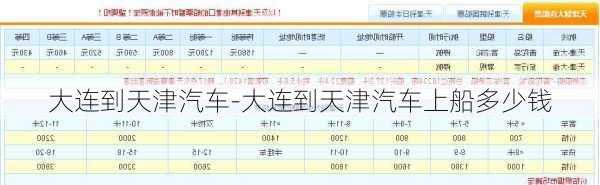 大连到天津汽车-大连到天津汽车上船多少钱