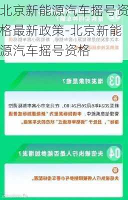 北京新能源汽车摇号资格最新政策-北京新能源汽车摇号资格