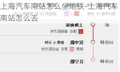 上海汽车南站怎么坐地铁-上海汽车南站怎么去