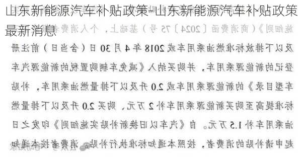 山东新能源汽车补贴政策-山东新能源汽车补贴政策最新消息