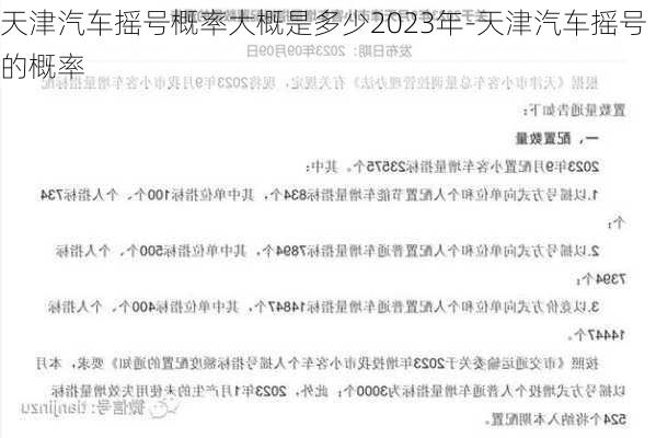 天津汽车摇号概率大概是多少2023年-天津汽车摇号的概率