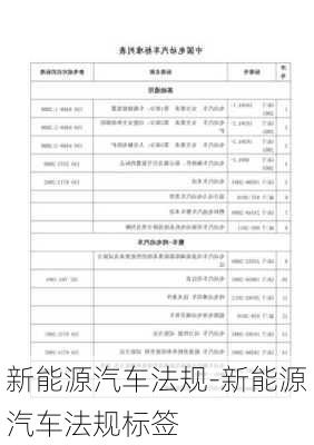 新能源汽车法规-新能源汽车法规标签