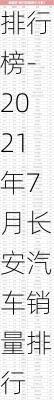 7月长安汽车销量排行榜-2021年7月长安汽车销量排行