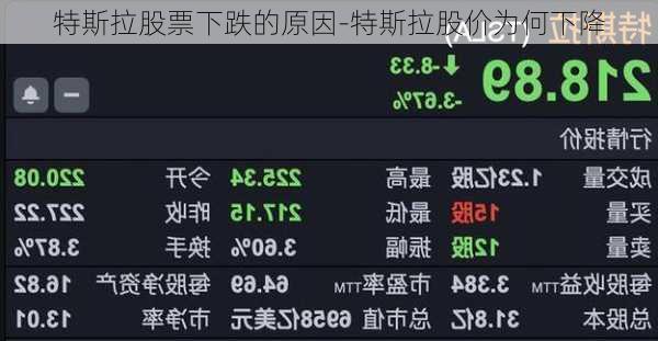 特斯拉股票下跌的原因-特斯拉股价为何下降