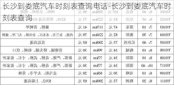 长沙到娄底汽车时刻表查询电话-长沙到娄底汽车时刻表查询