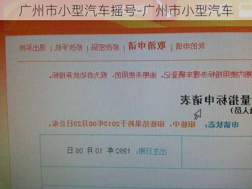 广州市小型汽车摇号-广州市小型汽车
