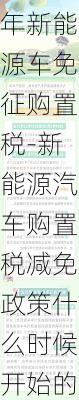 2021至2022年新能源车免征购置税-新能源汽车购置税减免政策什么时候开始的