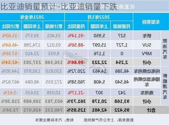 比亚迪销量预计-比亚迪销量下跌