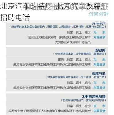 北京汽车改装厂-北京汽车改装厂招聘电话