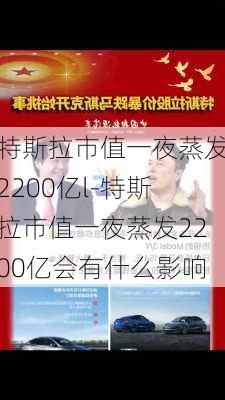 特斯拉市值一夜蒸发2200亿l-特斯拉市值一夜蒸发2200亿会有什么影响